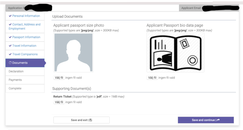 Ans&ouml;kan visum Tanzania steg 9 &ndash; ta en bild p&aring; dig sj&auml;lv