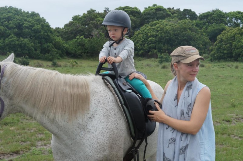 Efter rideturen var b&oslash;rnene henrykte, de ville ride mere.